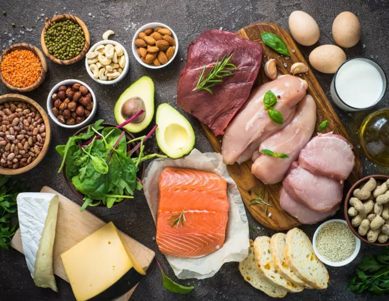 platter of high protein foods