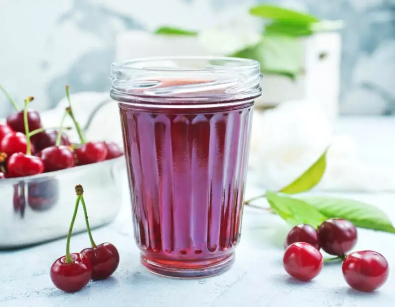 glass of cherry juice